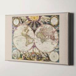 Map of the World (1863) by Samuel Augustus Mitchell