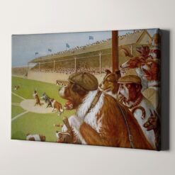 One To Tie, Two To Win - Dogs Playing Baseball