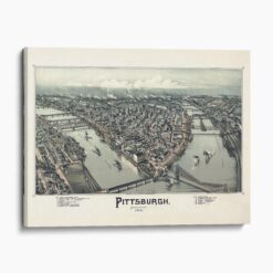 Pittsburgh Map 1902 - Vintage Bird's Eye View Map